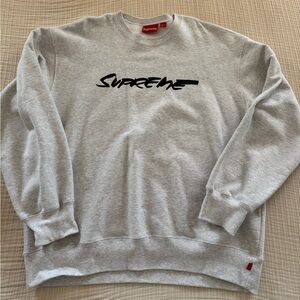 Supreme Light Gray Crewneck Sweater